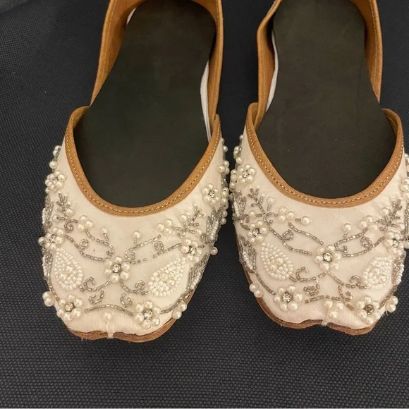 Beaded Leather Flats - Picture 3 of 14